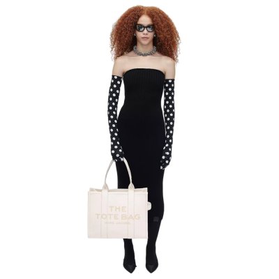 THE LEATHER LARGE TOTE BAG